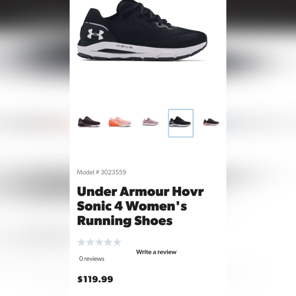 Under Armour women's Hovr SONIC 4 shoes.